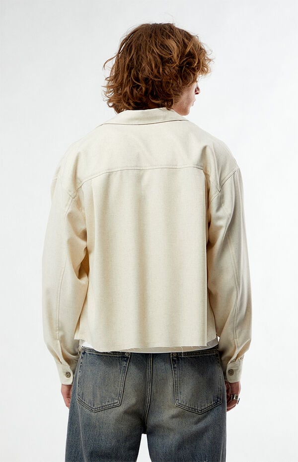 FIELD OF STUDY by Pacsun Ripley Long Sleeve Cropped Shirt