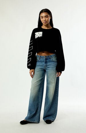 Crew Neck Cropped Sweater image number 5