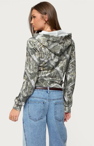 Tayler Camo Zip Up Hoodie image number 3