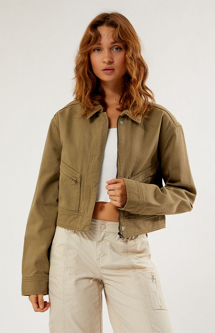 PacSun Cropped Workwear Cargo Jacket PacSun