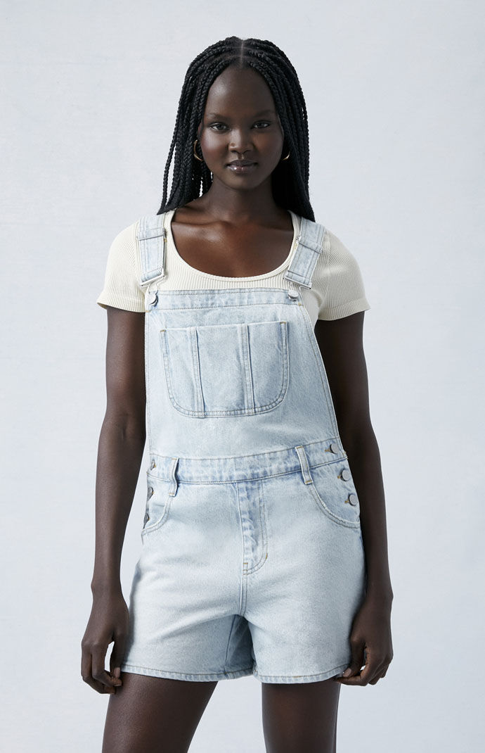 Denim shorts overalls shop