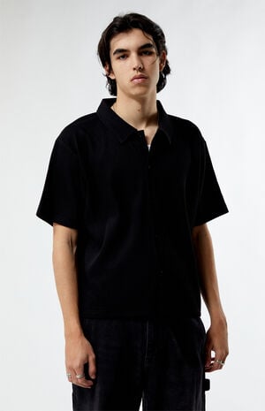 Ribbed Woven Camp Shirt image number 1
