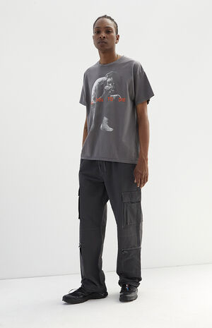 Black Baggy Cargo Pants image number 5