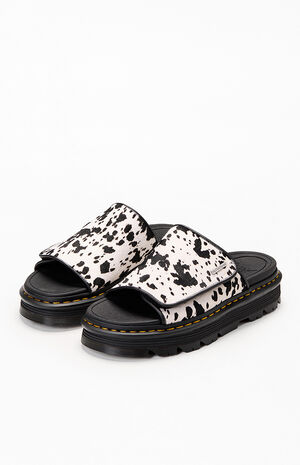 Women's Zebzag Dalmatian Hair On Leather Strap Platform Sandals image number 2