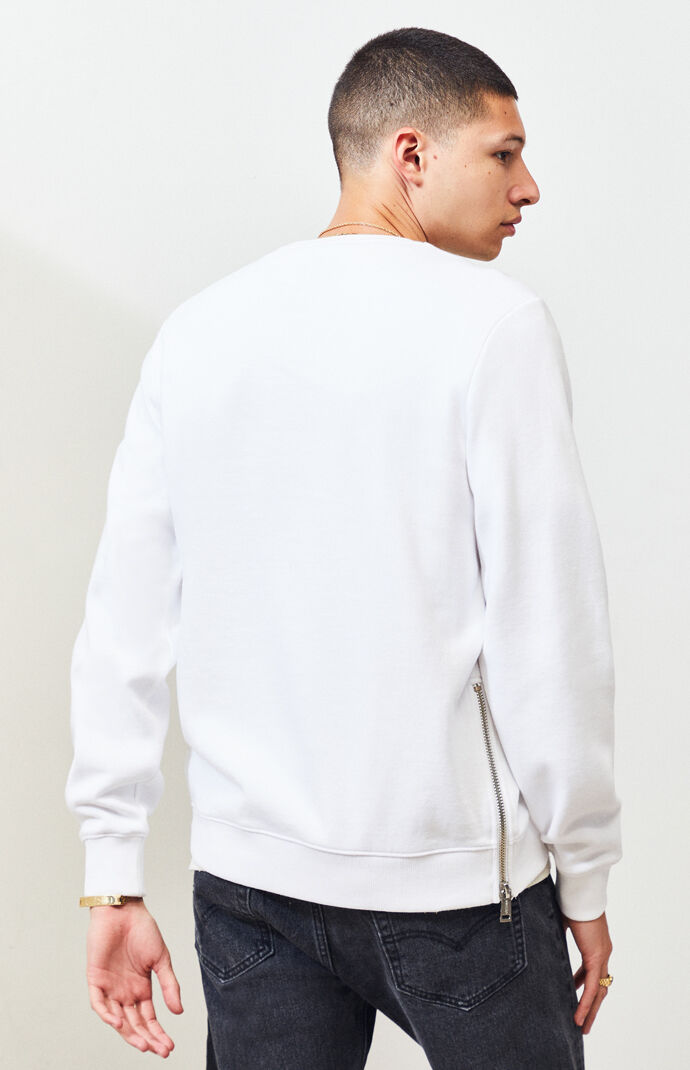 Tri Logo Zipper Crew Neck Sweatshirt