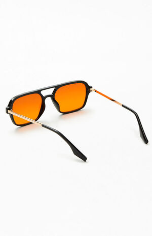 Amber Ice Cube Aviator Sunglasses image number 3