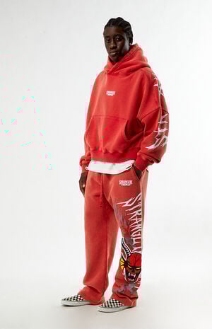 x Stranger Things Red Hellfire Club Hoodie image number 6