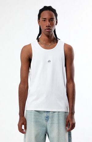 LA Script Embroidered Ribbed Muscle&nbsp;Tank&nbsp;Top image number 1