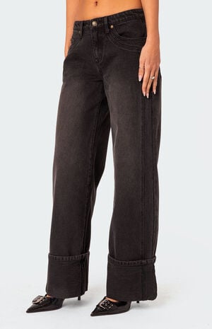 Vesper Cuffed Low Rise Jeans image number 4
