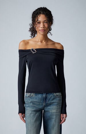 Lannie Hardware Embellished Long Sleeve Top image number 2