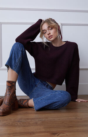 Eco Clover Waffle Knit Sweater image number 3