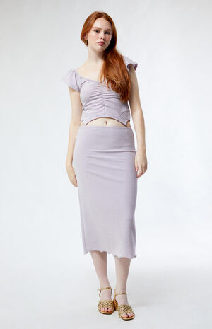 Ayra Lavender Frost Midi Skirt image number 1