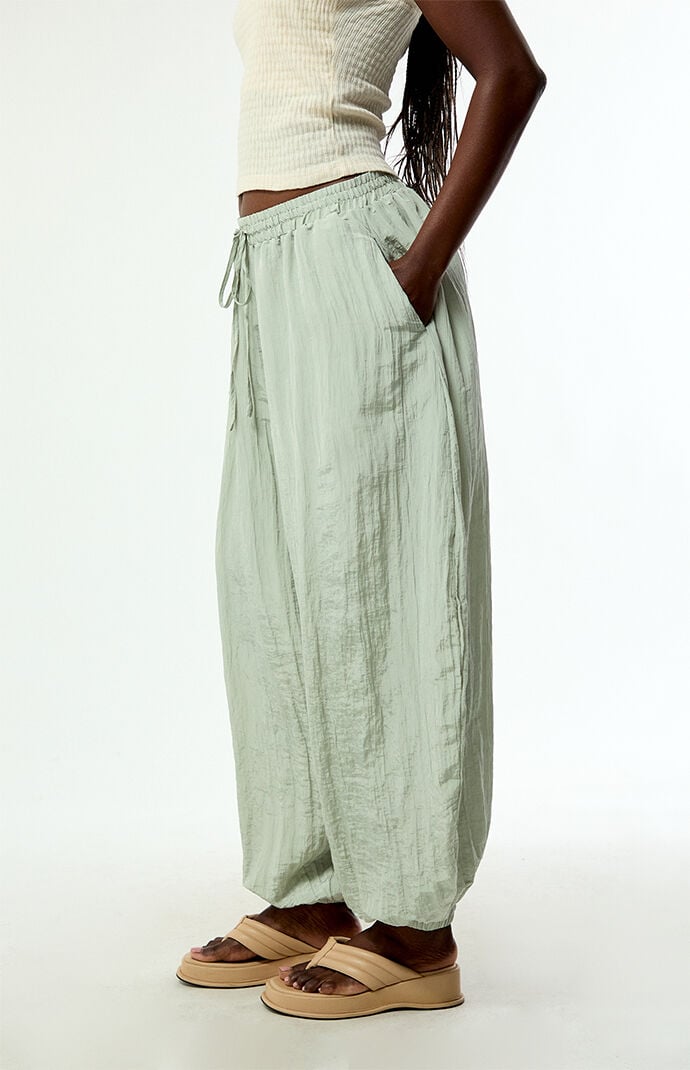 Daisy Street Sage Low Rise Balloon Trousers