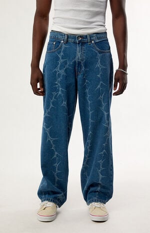 Barbed Wire Check-5 Baggy Jeans image number 2