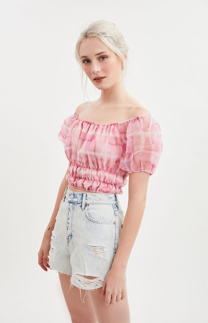 Tie-Dyed No Doubt Organza Top