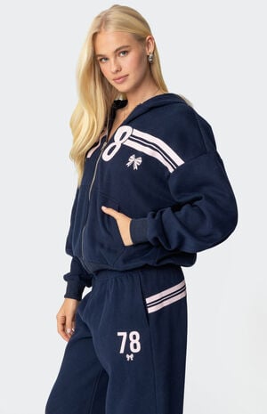 78 Bow Zip Up Hoodie image number 3