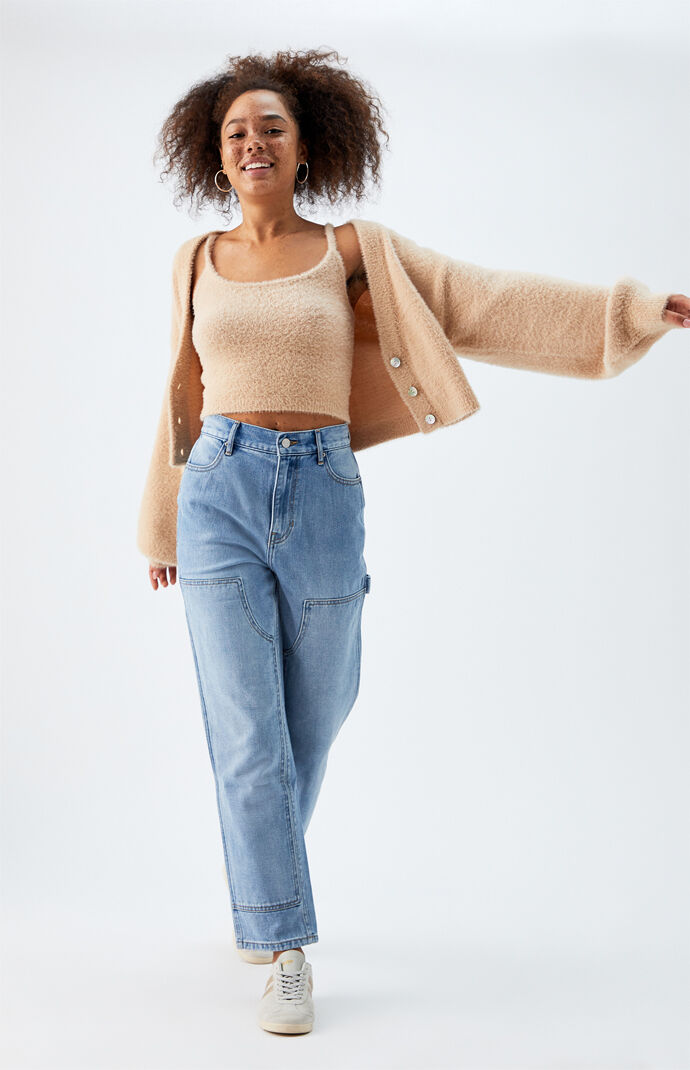 Fuzzy Sweater Tank Top