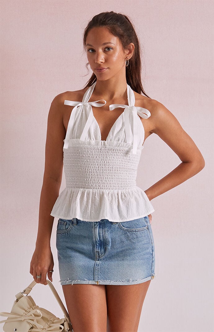 全国送料無料 Beverly and PacSun | Top Halter Front Bow Beck トレーナー/スウェット