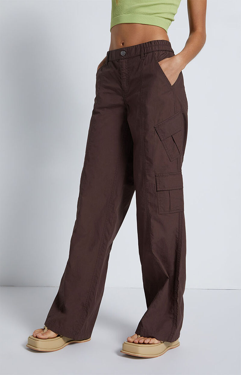 PacSun Brown Low Rise Baggy Cargo Pants PacSun