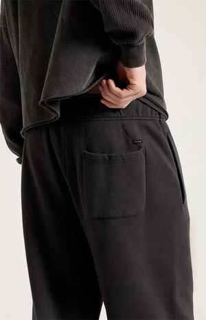Black Wash Baggy Sweatpants image number 5