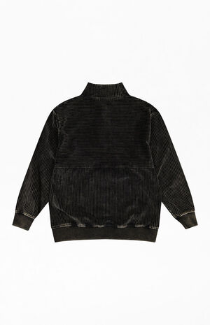 Gray Massive Mock Neck Panel Block Corduroy Jacket image number 2