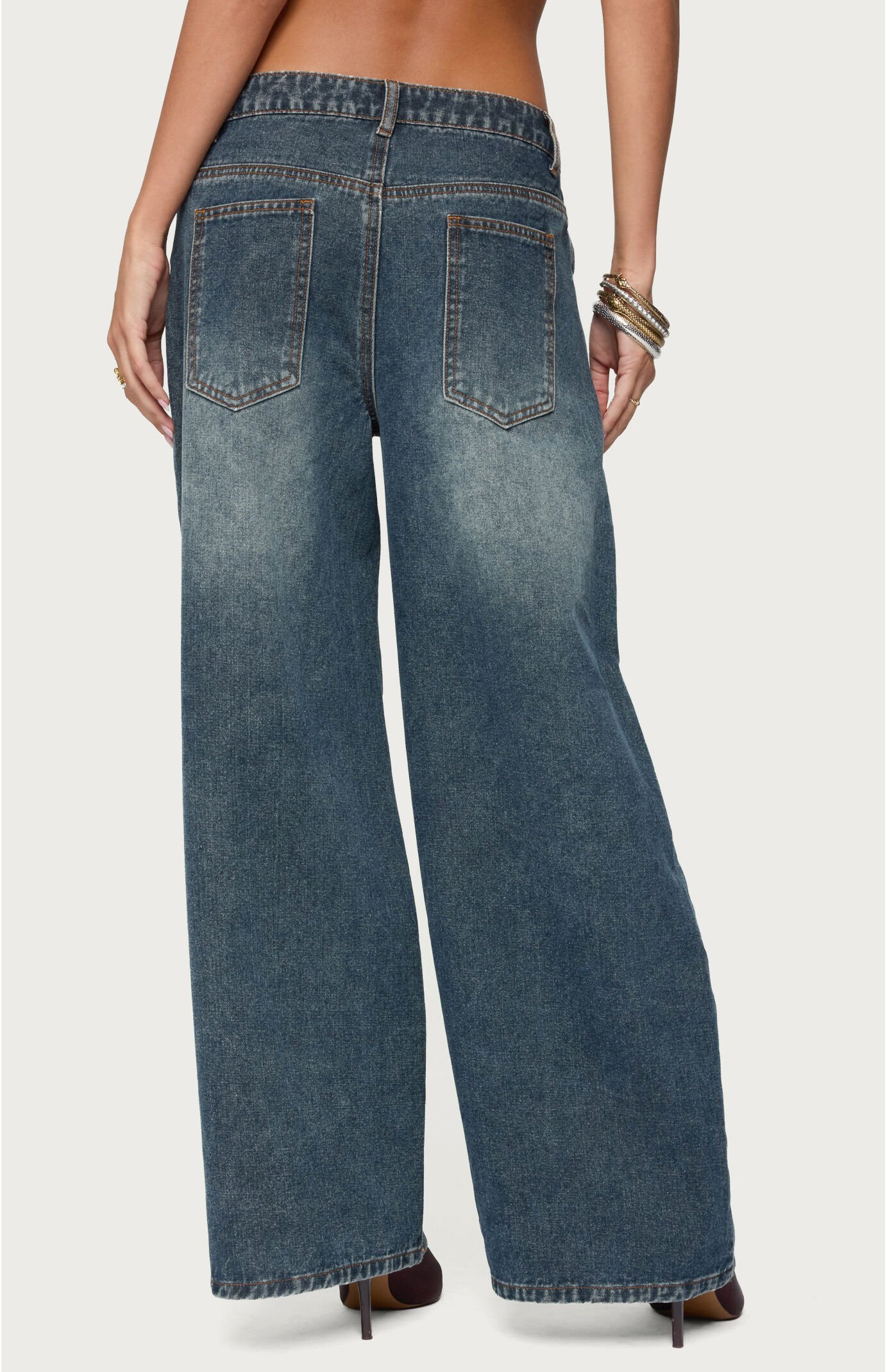 Edikted Santi Low Rise Wide Leg Jeans
