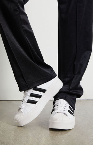 adidas Women's White & Black Superstar Bonega Sneakers | PacSun