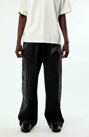 x Pacsun Washed Black Night Moon Baggy Sweatpants image number 2