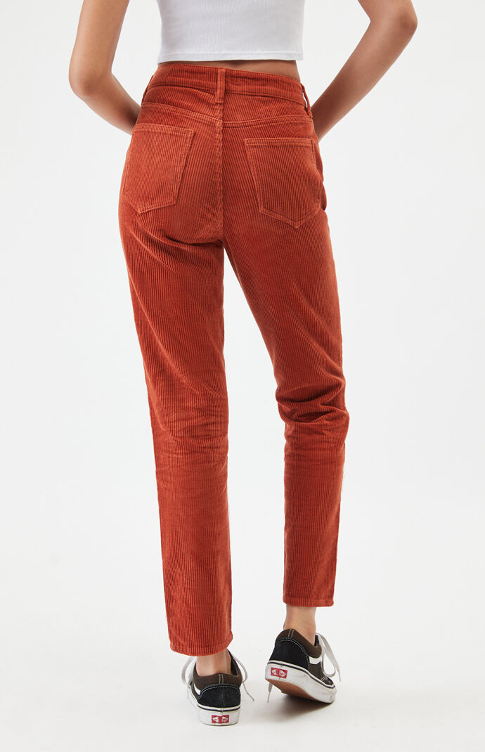 PacSun Terracotta Corduroy Mom Jeans at PacSun.com