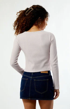 Waffle Knit Long Sleeve Top image number 5