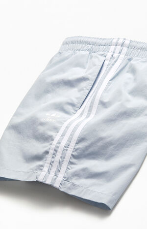 Recycled Blue 3-Stripes 16" Swim Trunks image number 4