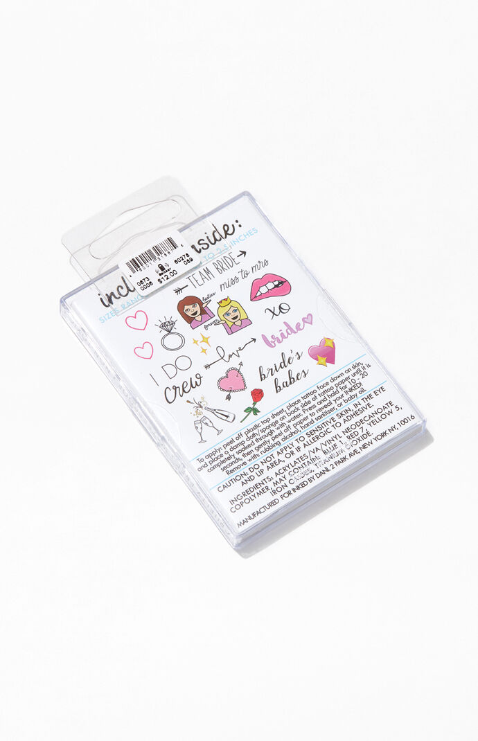 Bride Temporary Tattoo Pack