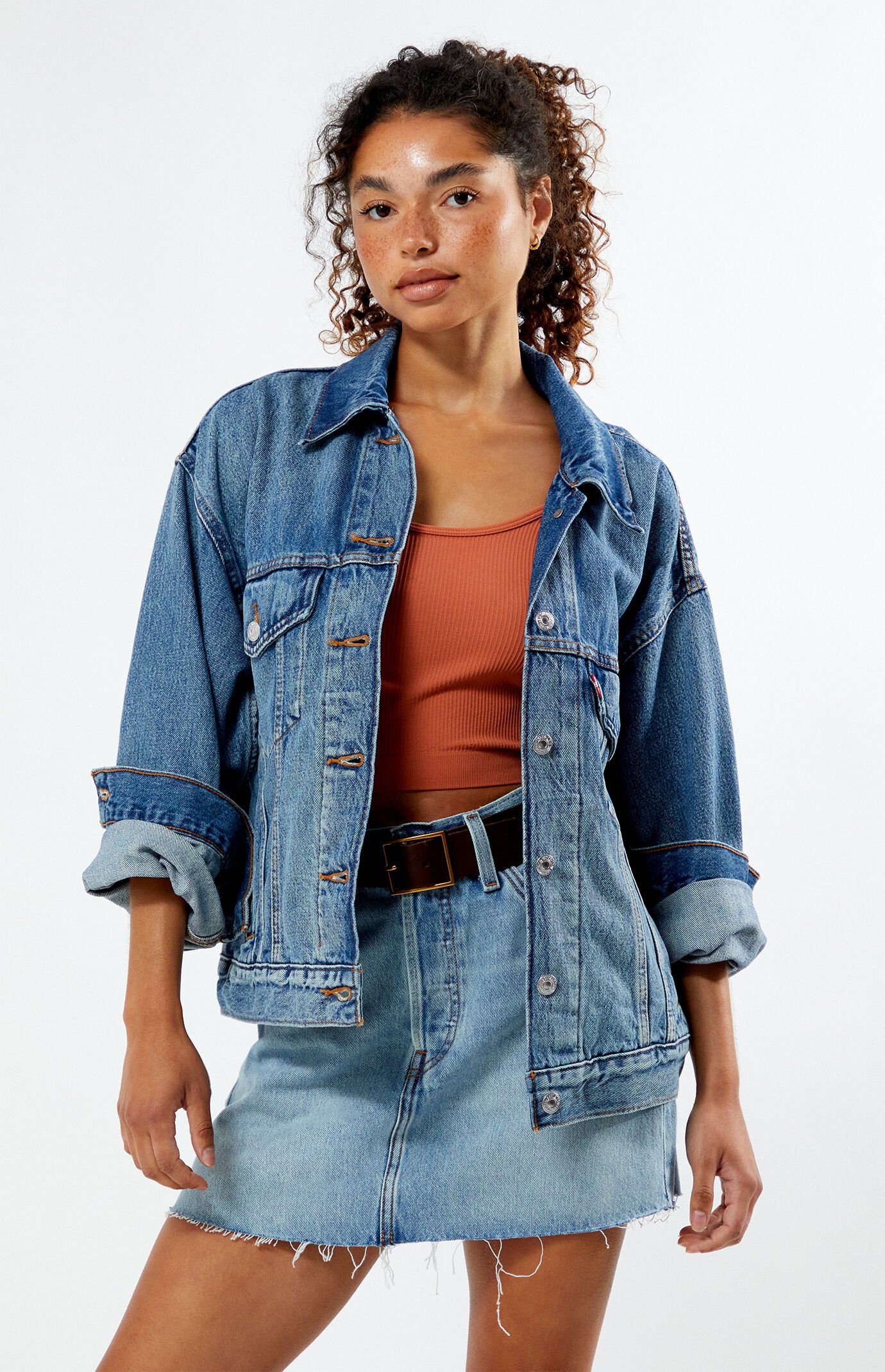 Pacsun jean jacket womens hotsell