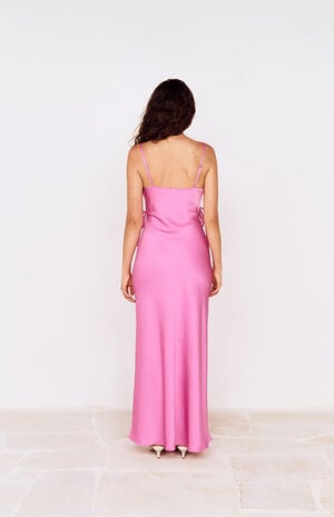 Fuchsia Chiara Lace Detail Maxi Dress image number 4