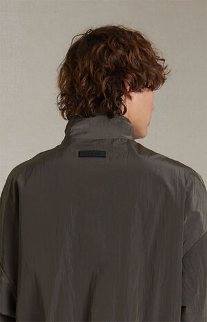 Ink Crinkle Nylon Half Zip Mock Neck Shirt image number 4