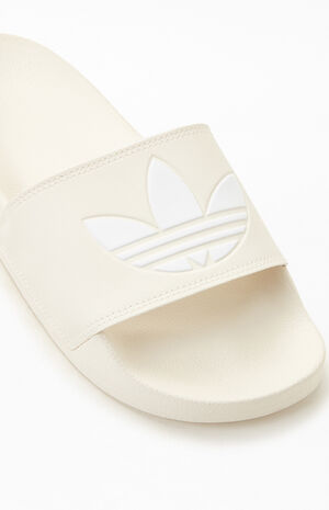 Women's White Adilette Slide Sandals image number 6