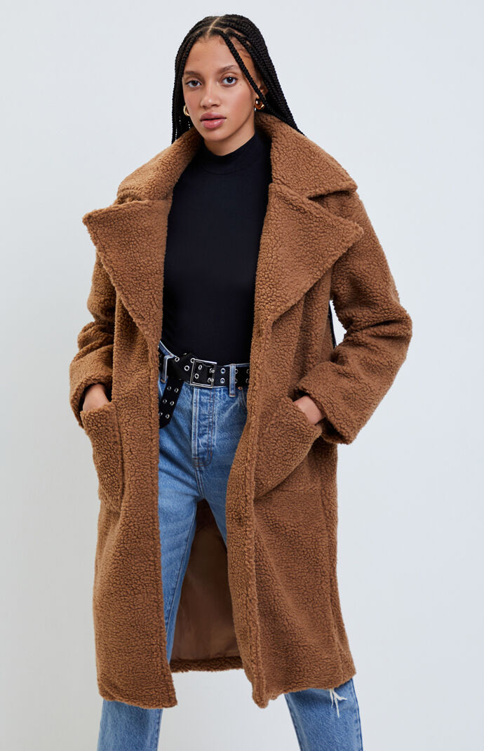 pacsun teddy coat