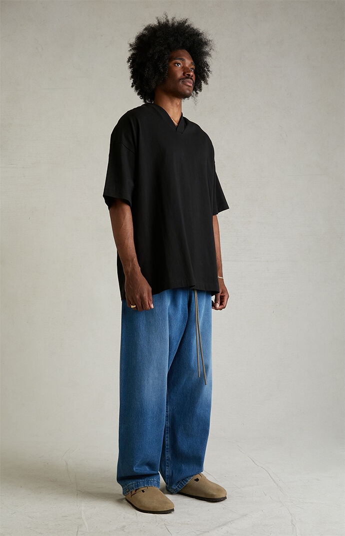 Fear of God Essentials Black V-Neck T-Shirt | PacSun