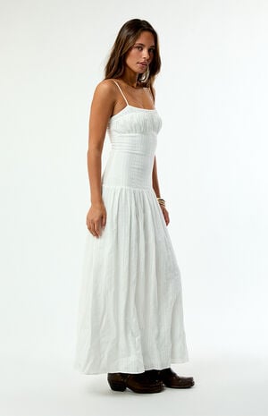 Ava Linen Bustier Maxi Dress image number 3