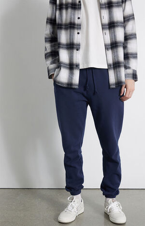 Navy Fleece Jogger Sweatpants image number 2