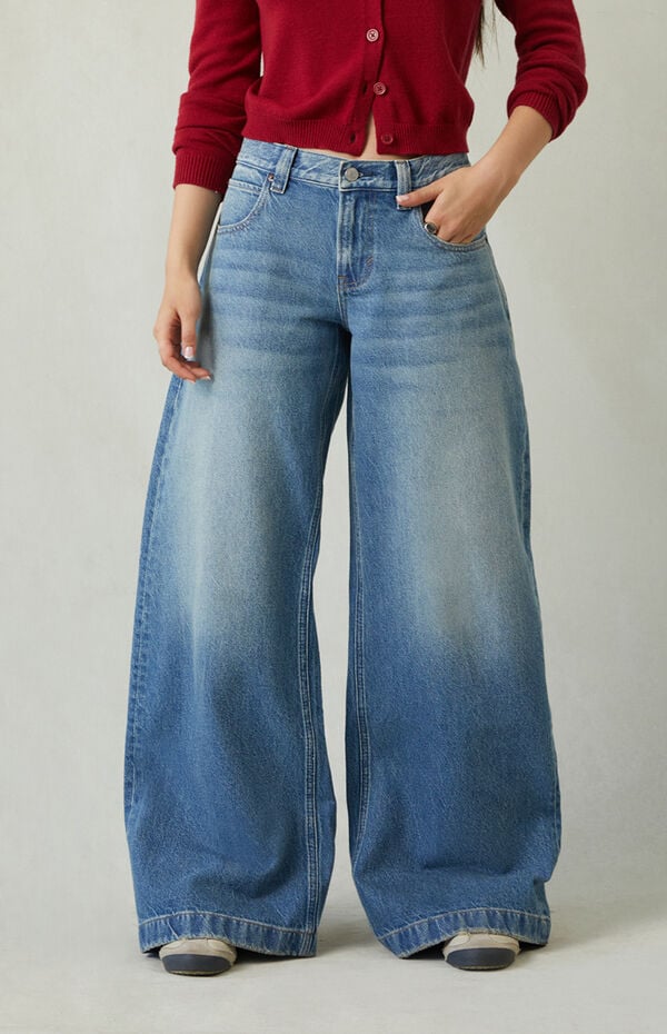 Pacsun Sloane Low Rise Ultra Baggy Jeans Medium Blue