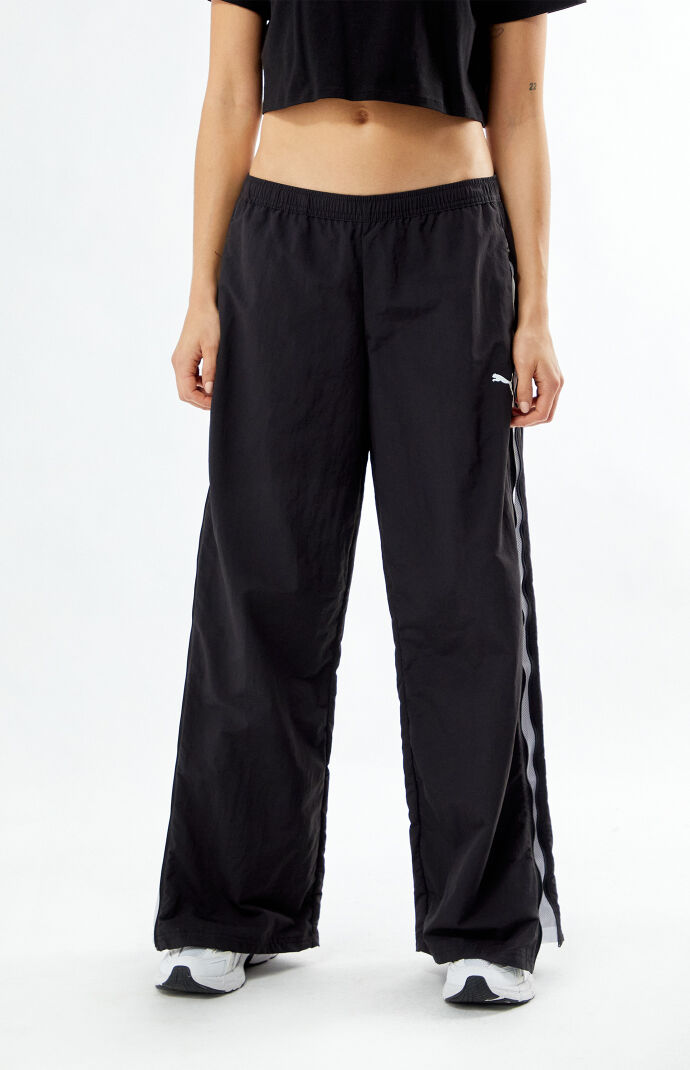 25SS人気ワイドパンツ【PUMA】Dare to Woven Pants BLACK DARE TO Women's Relaxed Woven Zip-Off Pants | PUMA