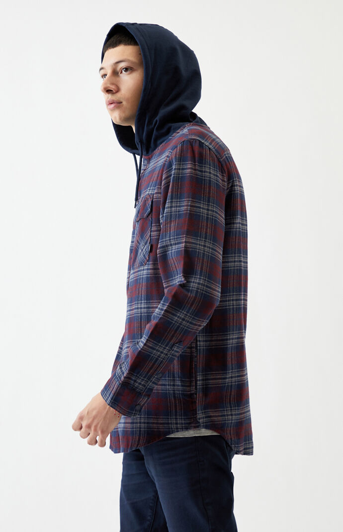 Parkway Hooded Plaid Flannel Shirt