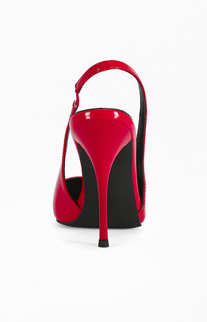 Women's Sylva Red Slingback Stiletto Pumps image number 3