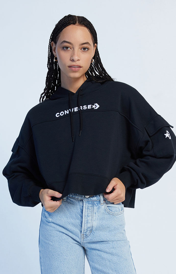 Converse crop hoodie shop