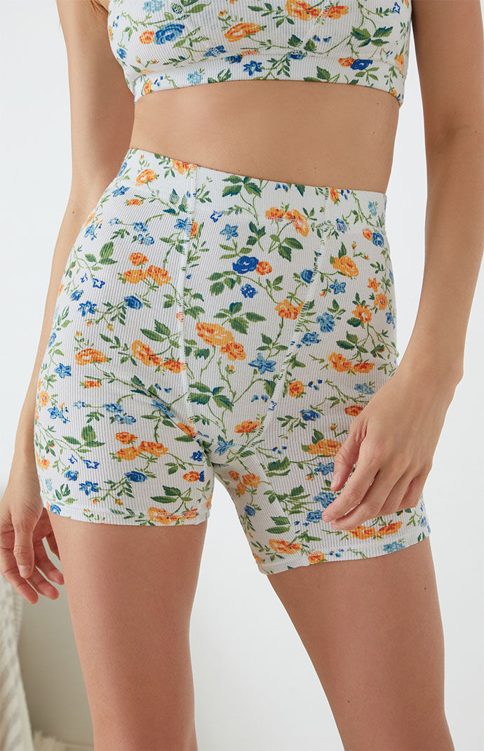 Floral bike store shorts
