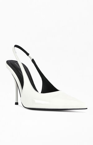 Women's Sylva White Slingback Stiletto Pumps image number 2
