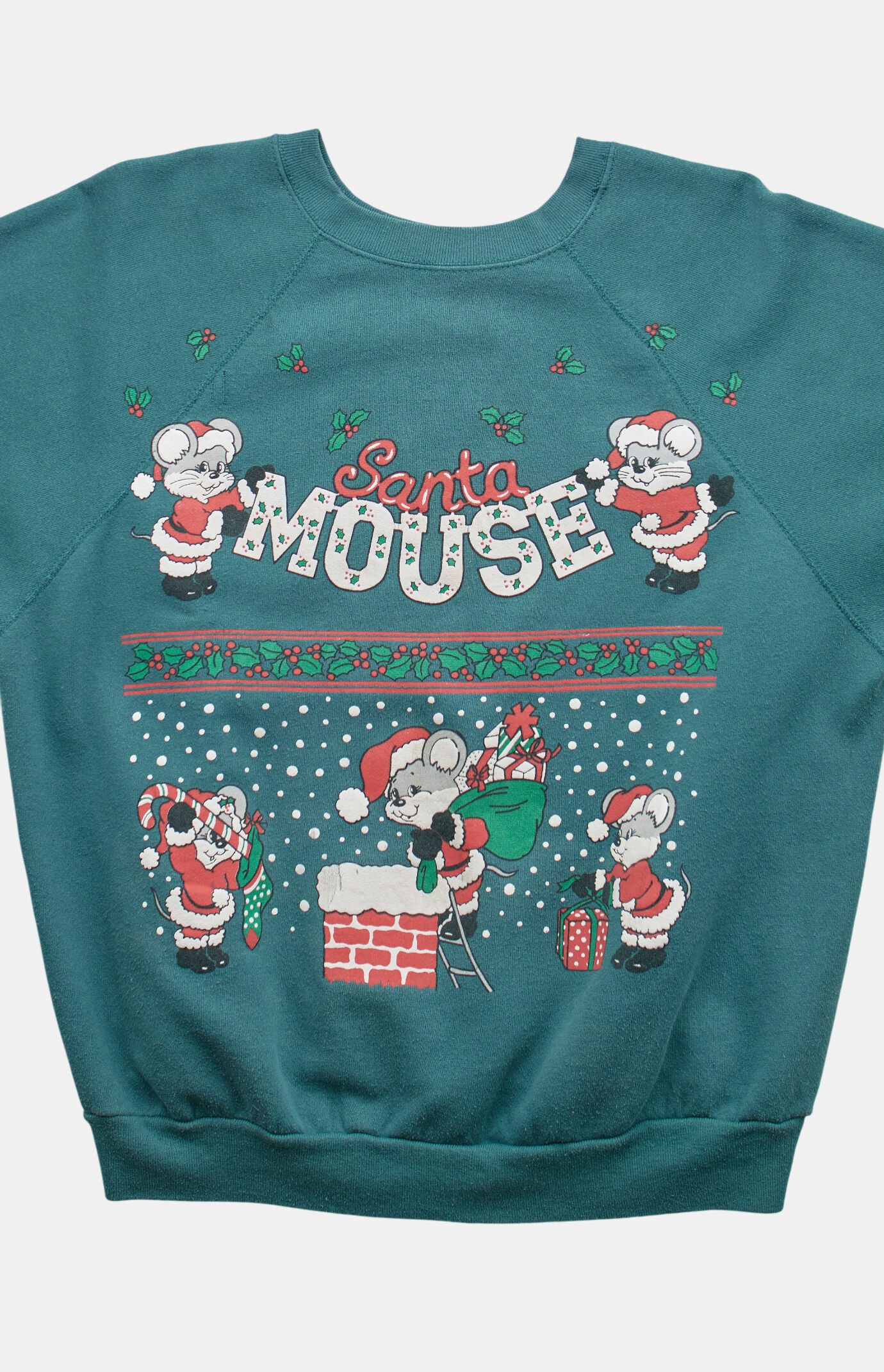 PS VINTAGE 80s Santa Mouse Crew Neck Sweatshirt