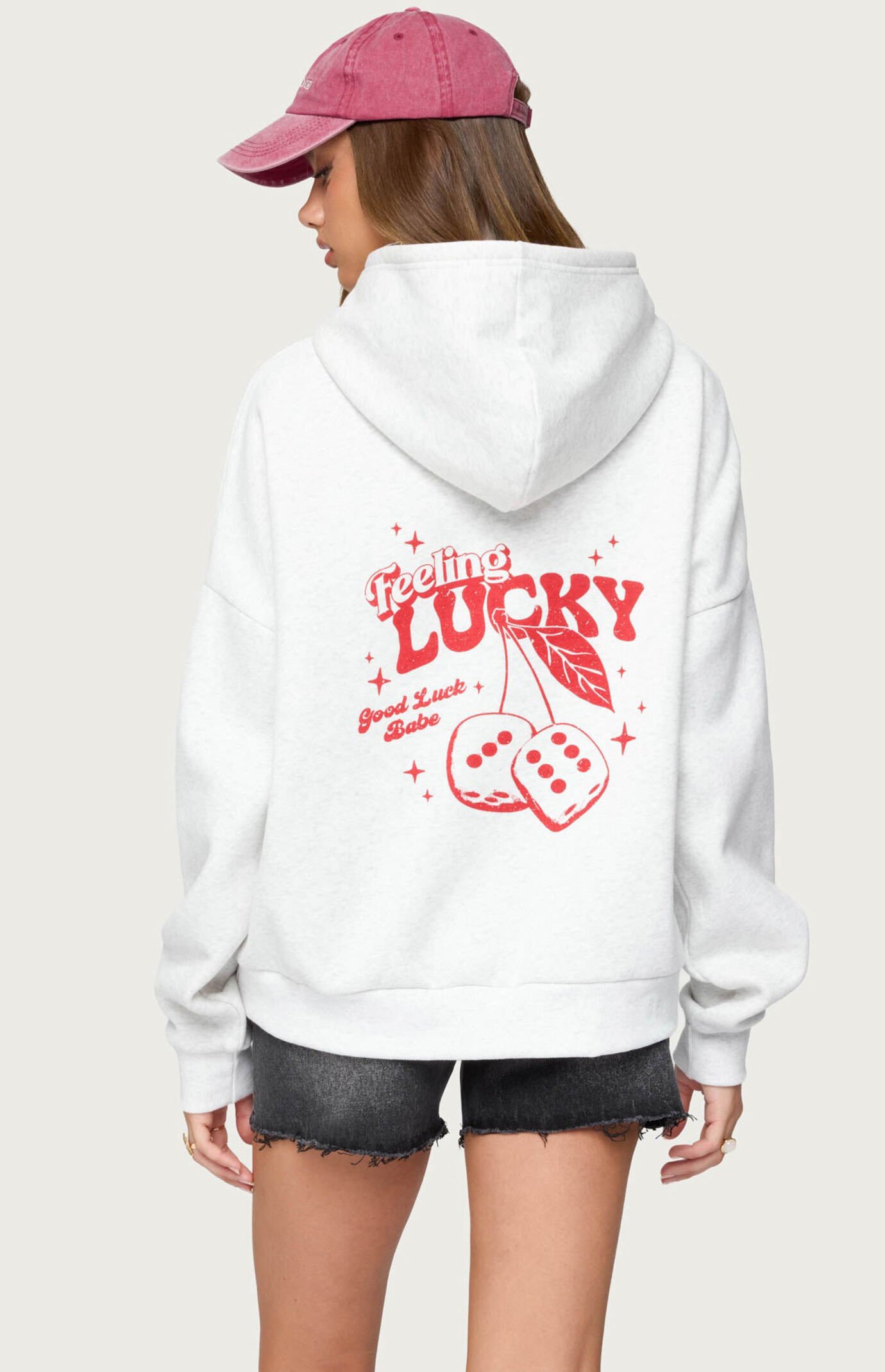 Edikted Feeling Lucky Oversized Hoodie