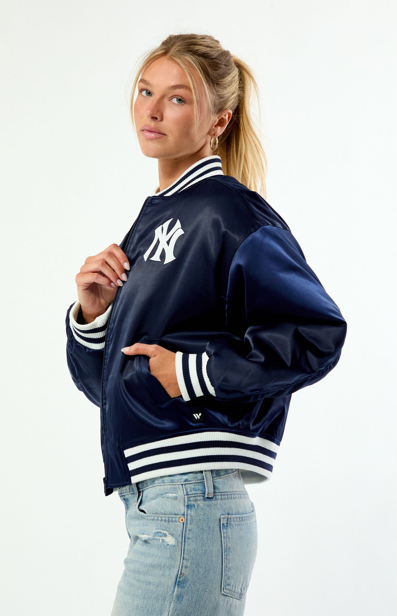 WILD COLLECTIVE x MLB NY Yankees Bomber Jacket | Pacsun